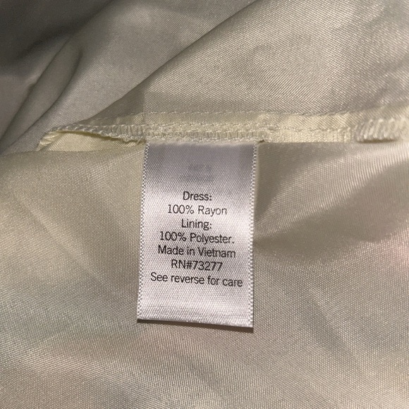 🆕 Nine West Crosshatch Spaghetti Strap Flutter Hem Tie Waist Dress | M - Picture 5 of 6